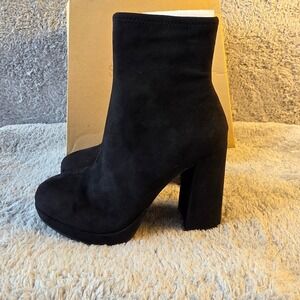 Steve Madden Macayla Black Platform Ankle Sock Boots Booties Women's 10M NEW